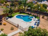 Large private backyard.